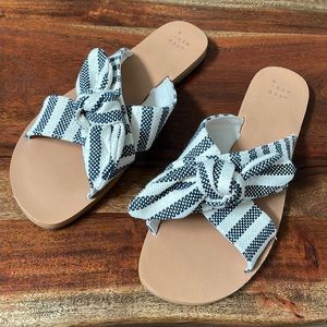 New Day Nautical Stripe slide sandal